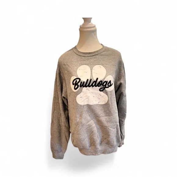 Gray Bulldog Sweatshirt - Picture 1 of 2